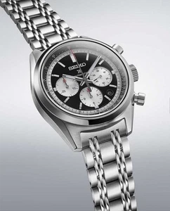 SEIKO PROSPEX Speedtimer ‘Glossy Black’ 1972 Mechanical Chronograph Watch - Picture 1 of 16