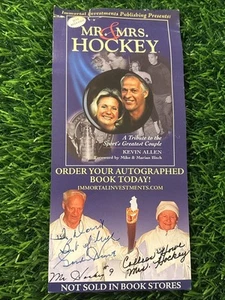 Gordie Howe Autograph Signed Mr Mrs Hockey Info Promo Card Detroit Red Wings HOF - Picture 1 of 3