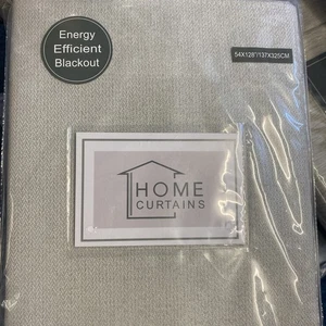 extra long cream thermal blackout curtains pencil pleat Heading 137cmX325cm - Picture 1 of 6