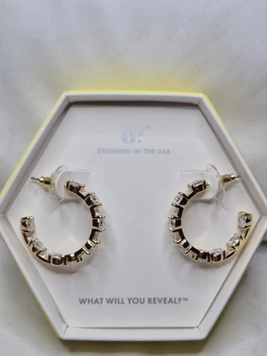 Pendientes Bomb Party "The Time Is Now" circonita cúbica chapado en oro ER24672 Foto 1 de 4