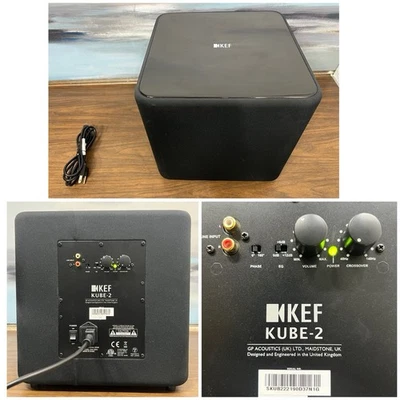 Subwoofer de 10" alimentado KEF KUBE-2 con enchufe de alimentación ¡Funciona PROBADO!! Foto 1 de 4