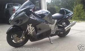 CHROME Hayabusa FAIRING Decals GSX1300RR Graphics Busa LARGE PAIR - Picture 1 of 3