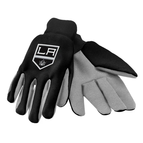 Los Angeles Kings Gloves Sports Logo Utility Work Garden NEW Colored Palm Cover