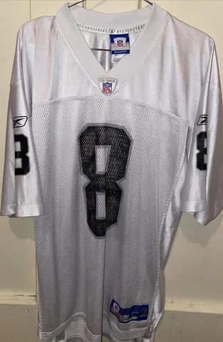 Daunte Culpepper Oakland Las Vegas Raiders NFL White Jersey Mens Large Cover