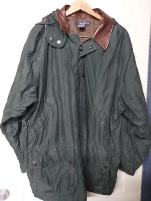 Chaqueta parka forrada de lana vintage Nautica para hombre cuello de cuero con capucha talla XL   Foto 1 de 4