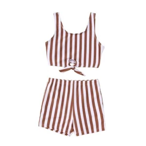 Toddler Baby Girl Swimsuits Sleeveless Stripe Swimwear Kids Girl Summer Beach... - Picture 1 of 7