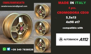 4 Cerchi lega Cromodora CD30 GOLD A112 abarth 70hp wheels felgen jantes - Imagen 1 de 12