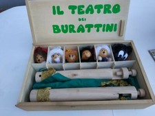 IL TEATRO DEI BURATTINI CAPPUCCETTO ROSSO - SET COMPLETO MADE IN ITALY RARISSIMO