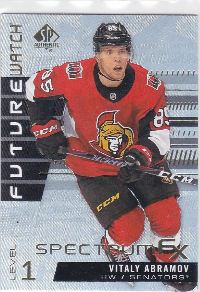 19/20 SP AUTHENTIC..VITALY ABRAMOV..FUTURE WATCH..SPECTRUM FX..# S-55..SENATORS - Image 1 of 1