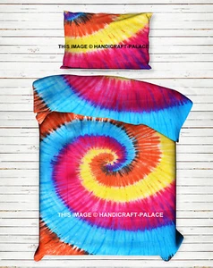 Spiral Tie Dye Bedspread Hippie Indian Bedding Bohemian Bed cover Throw Blanket - Picture 1 of 3