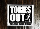 Tories Out Vote Them Out 4th July Sticker Packs (25-1000) General Election