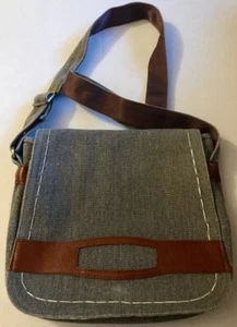 The Village Crossbody Gray Denim Women's Bag - Picture 1 of 7