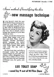 1948 Advert 'LUX' Toilet Soap Small Vintage Original CLAUDETTE COLBERT Print Ad - Picture 1 of 1