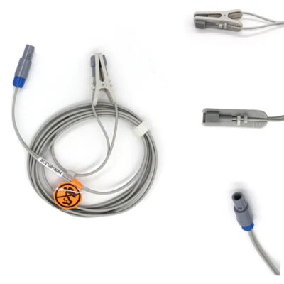 Зажим для уха взрослый/ветеринар SpO2 зонд датчик подходит для пульсоксиметров CONTEC CMS7000/8000 - Изображение 1 из 4