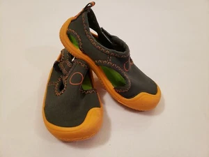 Boy's OP Water/Boat Shoes Small 5-6 Green/Orange Adjustable Strap Padded Insole - Picture 1 of 12