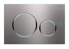 Plaque de commande double touche - Sigma 20 - inox brossé GEBERIT