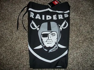 OAKLAND RAIDERS Quiksilver New NWT Mens Board Swim Shorts Black NFL 28 29 30 32 - Picture 1 of 3