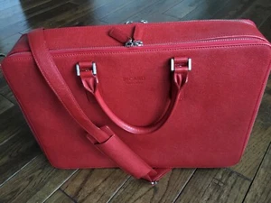 PICARD Made in Germany Leather Briefcase Business Bag Red - Picture 1 of 17
