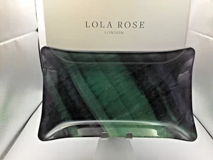 Lola Rose London Greens & Blue Glass Plate For Jewellery Brand New Boxed - Picture 1 of 6