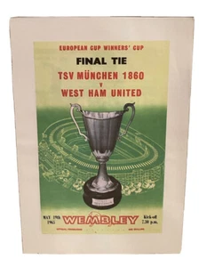 1965 ECWC FINAL - A4 PRINT - WEST HAM UNITED V TVS MUNCHEN 1860 - Picture 1 of 1