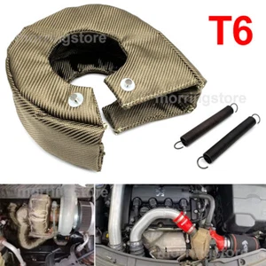 XL Large Frame T6 TURBO BLANKET Detroit Diesel Turbocharger Titanium Heat Shield - Picture 1 of 12