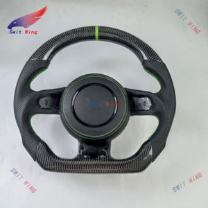 Cuadro de volante de carreras de fibra de carbono real para Audi R8 TT TTS TTRS 2008-2015 - Imagen 1 de 14