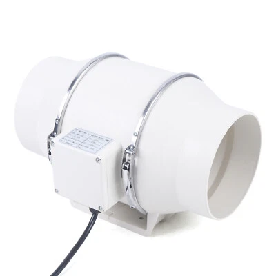 6 Inch Duct Fan High Efficiency Inline Fan Mixed Flow Ventilation System Exhaust - Image 1 of 4