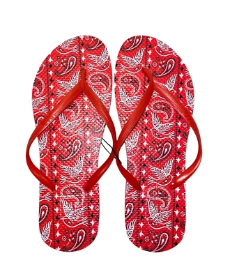 Chanclas GAP para mujer con estampado de pájaros rojo coral bandana talla 9 nuevas con etiquetas Foto 1 de 4