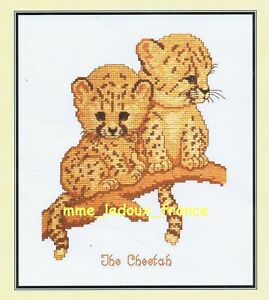 T.F.C. 2056 " The Cheetah - Bébés Guépards " Pt Croix NEUF Vintage Année 2003