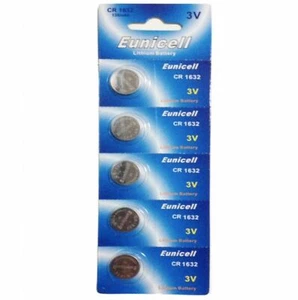 5x CR1632 / 1632 / AWI L50 / BR1632 / CR1632 / DL1632 / ECR1632 / KECR1632 / ... - Picture 1 of 1