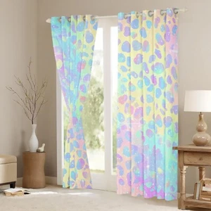 Blackout Window Curtains Rainbow Leopard Cheetah (2panels, 42X84) - Picture 1 of 4