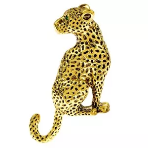 Spilla leopardata donna gioielli abito spilla blusa spille bellezza perle animali spille - Foto 1 di 24