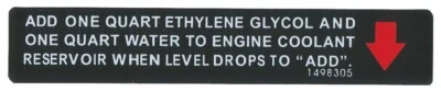 Calcomanía adicional de refrigerante Cadillac para Cadillac DeVille 1971-1976 Eldorado Fleetwood Foto 1 de 4