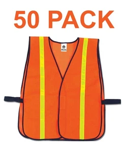 50er Pack Sicherheitsweste Ergodyne GloWear, Hochglanz nicht zertifiziert, orange - Bild 1 von 6