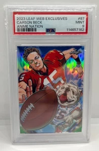 2023 Leaf Metal Anime Nation #87 Carson Beck 22/78 RC UGA Miami PSA 9 Mint - Picture 1 of 2