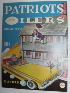 Boston Patriots v Houston Oilers American Football League Program Nov 25, 1960 - Picture 1 of 5