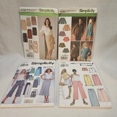 Lot Of 4 Simplicity Jackets Skirt Pants Sewing Pattern 4082 4038 5062 7229 Uncut - Image 1 of 4