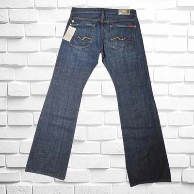 NWT 7 For All Mankind Brett Bootcut Jeans Mens 33x32 New York Dark Blue - Image 1 of 4