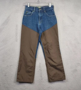 Cabelas Brush Pants Boys 12 Blue Brown Denim Field Jeans Outdoor Hunting Fishing - Picture 1 of 17