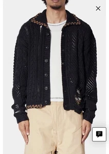 NWT MNML Chunky Distressed Cardigan Sweater Size Small. - Picture 1 of 7