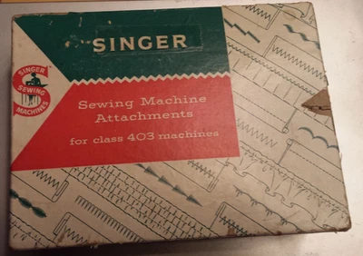 Accesorios de máquina de coser Singer vintage para clase 403 parte no. 161279 y manual Foto 1 de 4