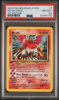 PSA 8.5 Ho-oh 07/64 Neo Revelation Holo 1st Edition POKEMON New Cert Lugia - Image 1 of 2