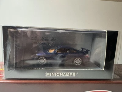 Minichamps 1/43 Porsche 911 GT3 Blue Minicar Limited - Image 1 of 3