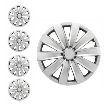 16" Hubcaps 4 Piece Set for Full Wheel Cover Guard SILVER Fits Isuzu - Imagem 1 de 4