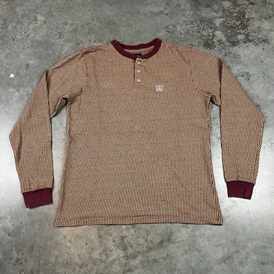 RVCA T Shirt Mens Medium Multicolored Henley Long Sleeve Outdoors Preowned Foto 1 de 4