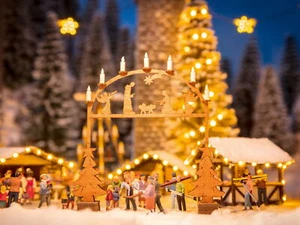 TODAVÍA Arco de Entrada Mercado de Navidad, Miniatura Escena de Navidad para - Imagen 1 de 3