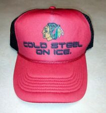 Chicago blackhawks NHL trucker Snap back Mesh Cap Hat Budweiser 80s retro series