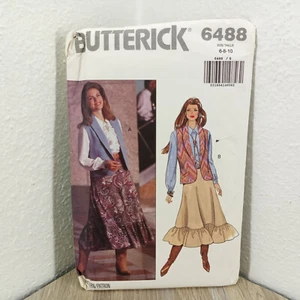 Blusa Chaleco Falda Patrón Costura Misses Easy Butterick 6488 - Imagen 1 de 3