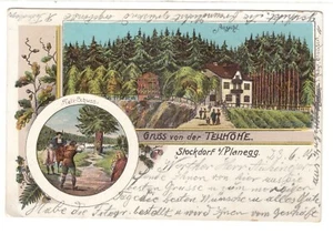 Stockdorf bei Planegg nahe München, Wilhelm Tell Höhle mit Gasthaus Litho 1904 - Picture 1 of 2