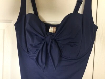 Sunseeker Traje de Baño Azul Corsé, Cordones Laterales Cortes Una Pieza Pinup Talla 10 Foto 1 de 4